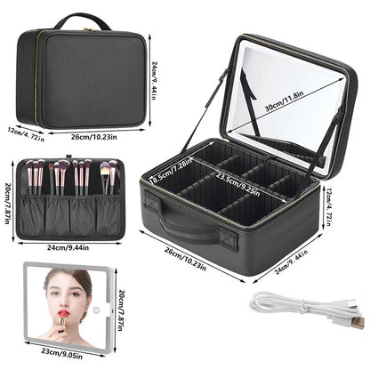 SNUGUG Makeup Bag With Led Mirror